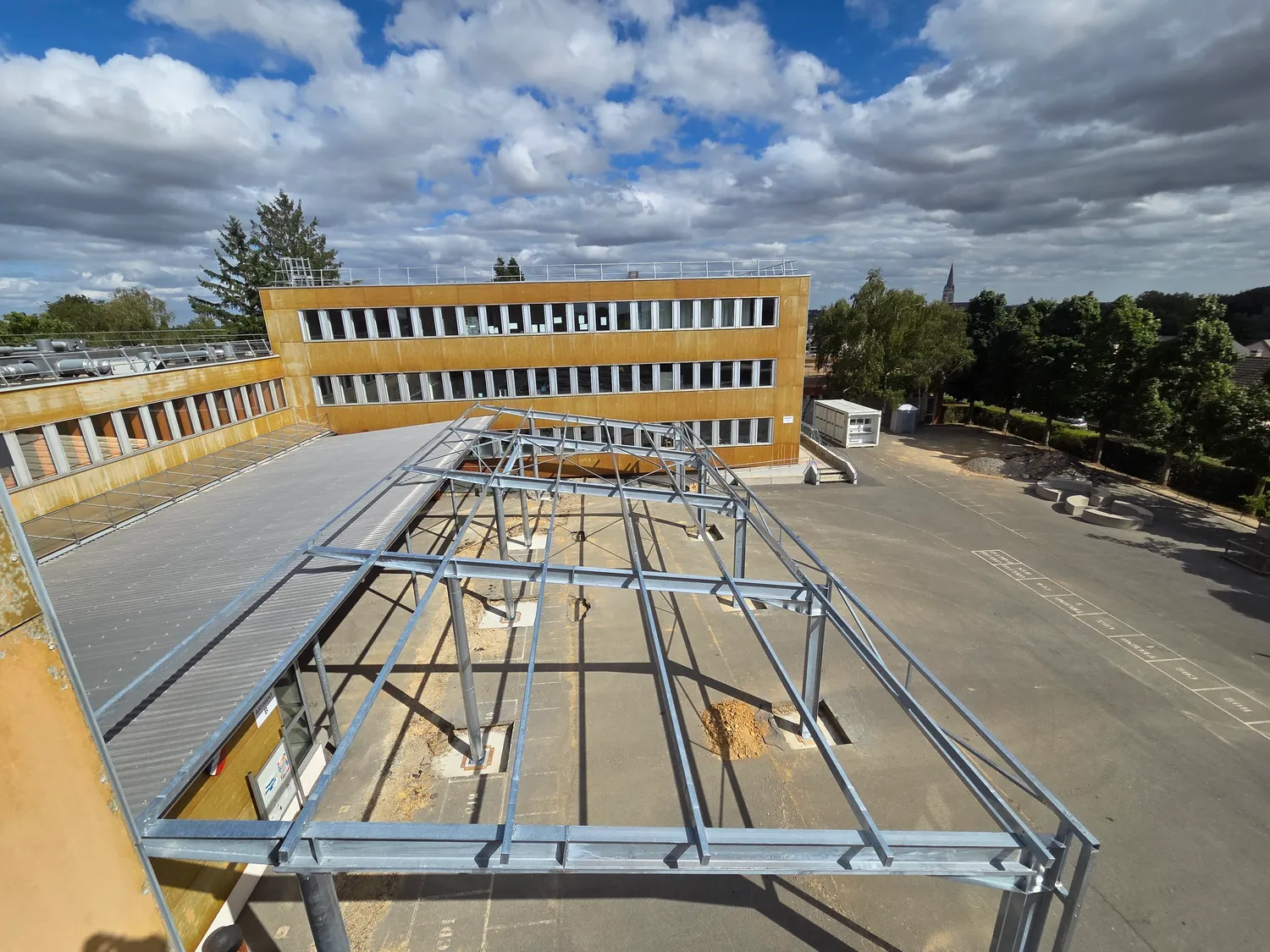 extension batiment vitre