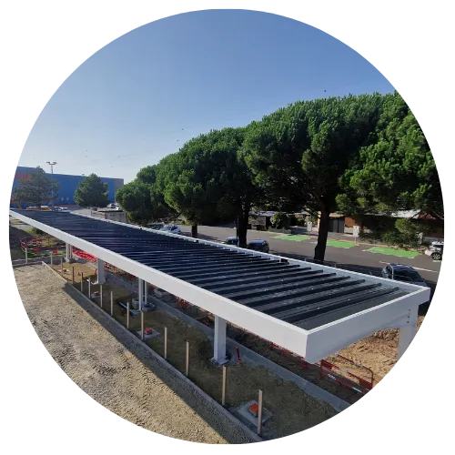 ombriere photovoltaique vitre
